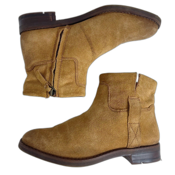 Franco Sarto Shoes - Franco Sarto Malina Tan Suede Ankle Boots Light Brown Booties Women's Size 7